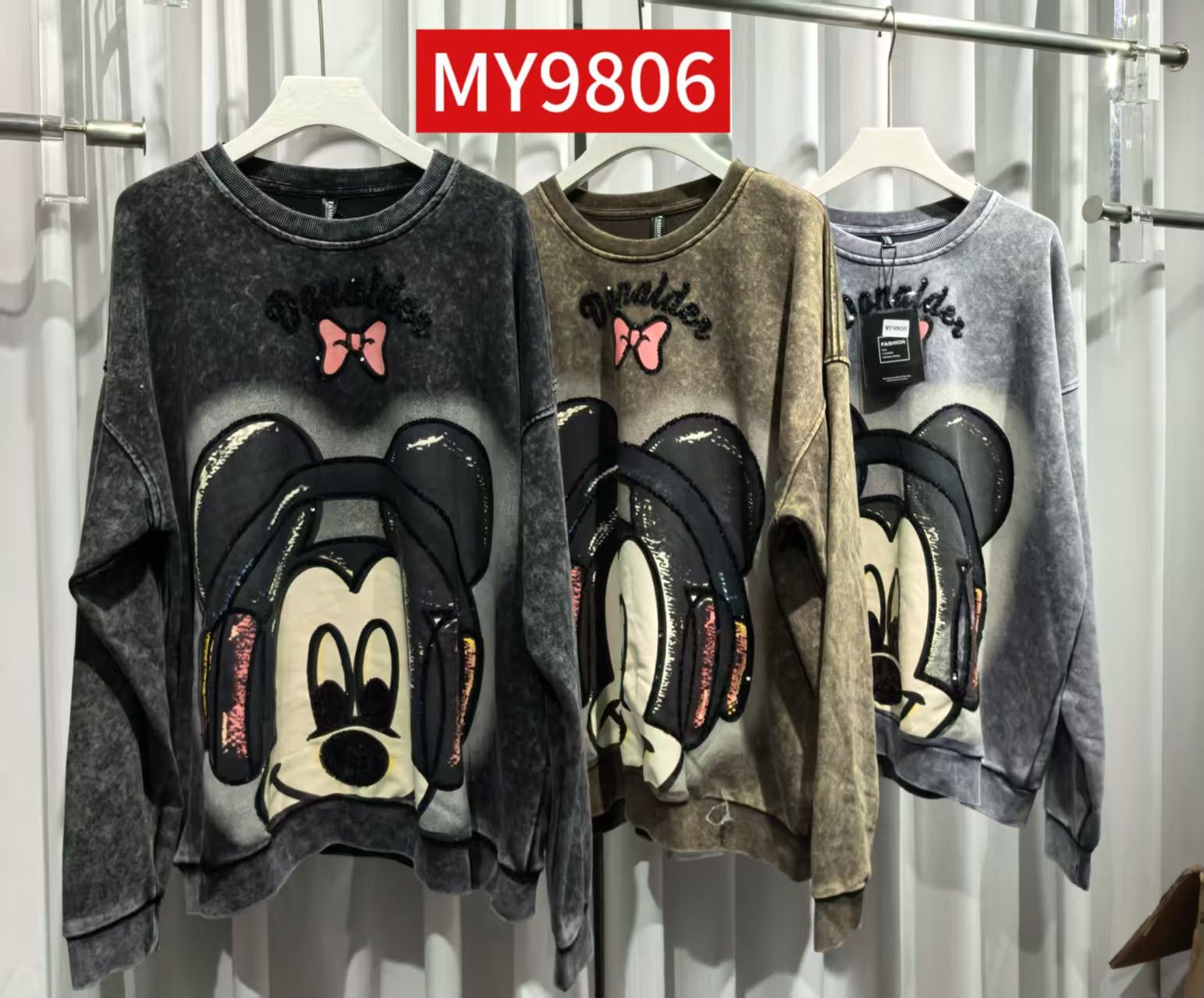 Sudadera Desgastada Mickey talla Grande