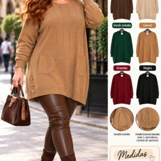 Jersey Largo Mujer Talla Grande