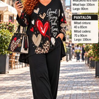 Conjunto Corazones Talla Grande