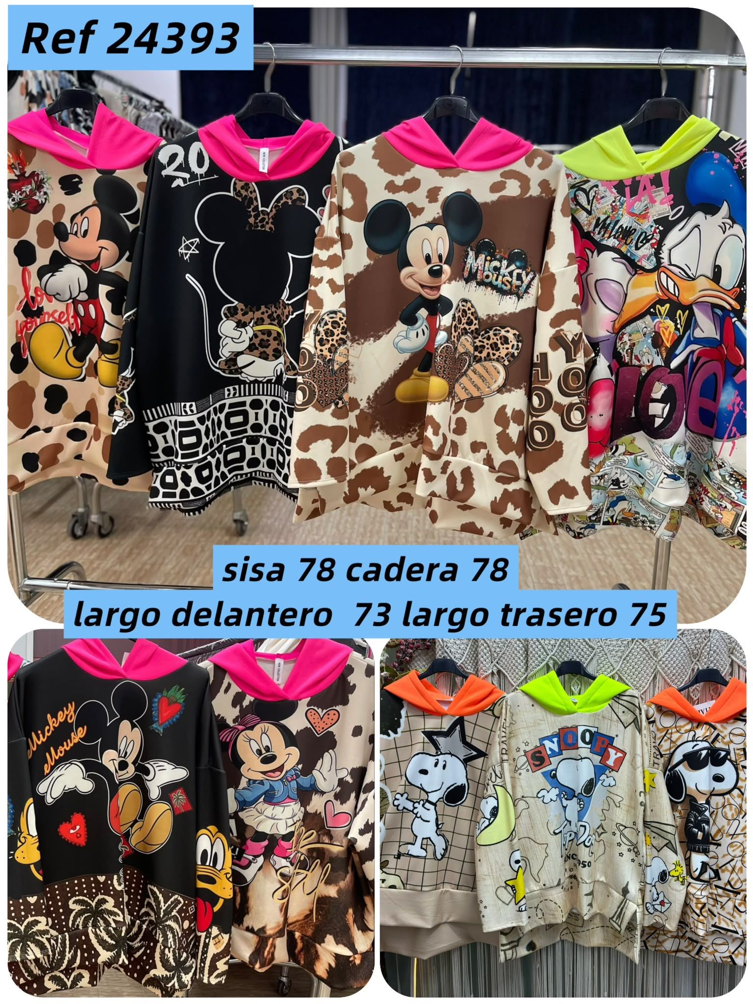 Sudadera Estampada Variada Mujer Talla grande